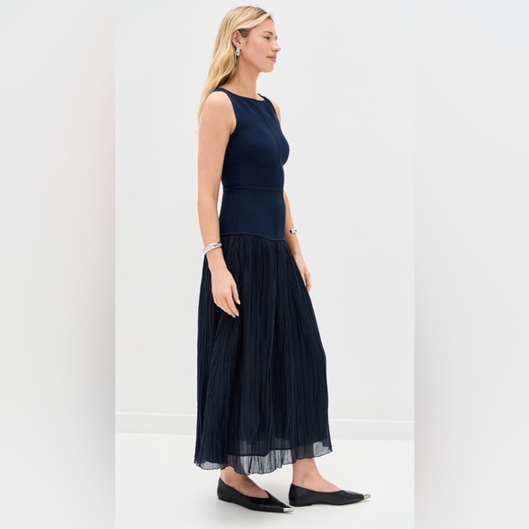 NEW Reformation Cyra Navy Blue Midi Dress Size 6 B1712 - Picture 4 of 7